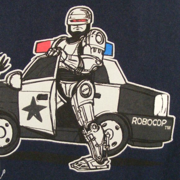 ROBOCOP Tshirt, 2XL, Blue Novelty, Mashup, SS - Picture 7 of 8